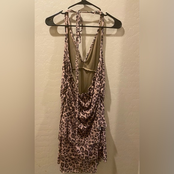Leopard Print Halter Dress - Picture 4 of 6